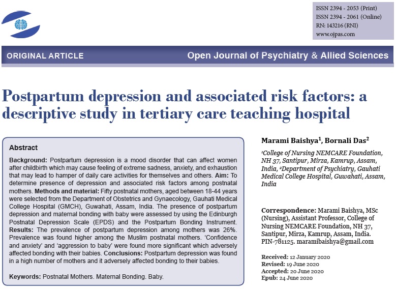 Postpartum Depression Risk Factors